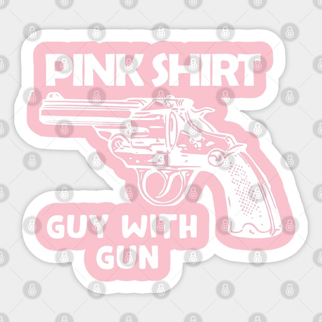 Pink Polo Gun Guy Sticker by DesignerMAN